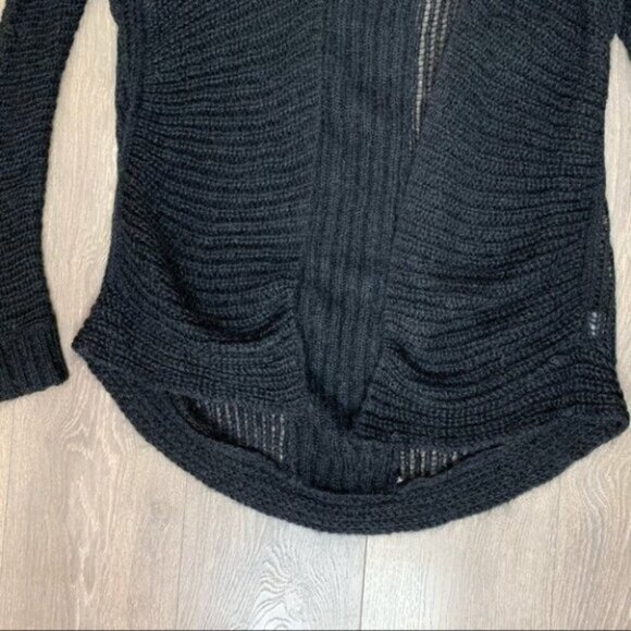Anthropologie Joe's Jeans Forte Knit Cardigan Sweater Cacoon Wool Black Size XS - Picture 10 of 15